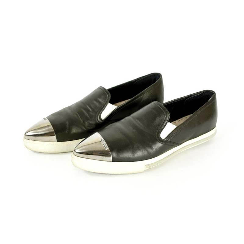 Miu miu slip ons on sale