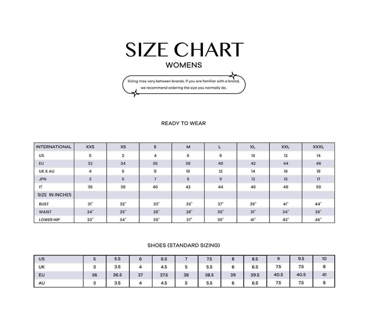 Sizing Chart – GoodwearPH